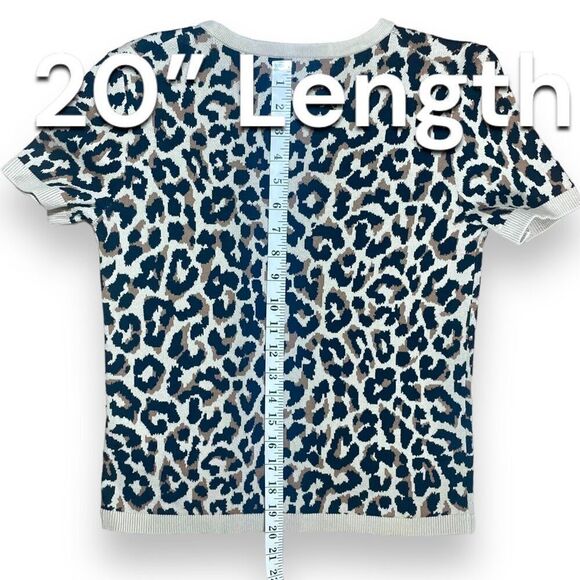 J. Crew Knit Leopard Print Sweater Top Sz XS - Picture 11 of 12